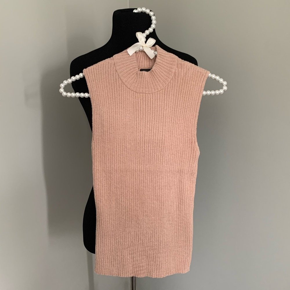 NWT Becca Tilley Bar III Bouclé Mockneck Tank